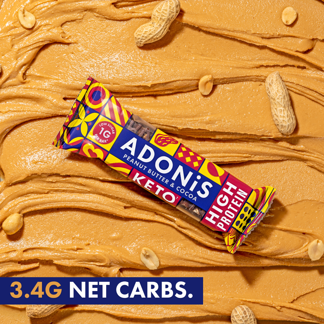 Peanut Butter & Cocoa Keto High Protein Bars (16x45g)