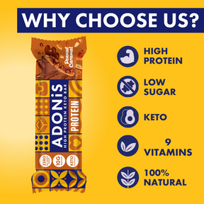 Caramel Peanut Keto High Protein Bars  (16x45g)